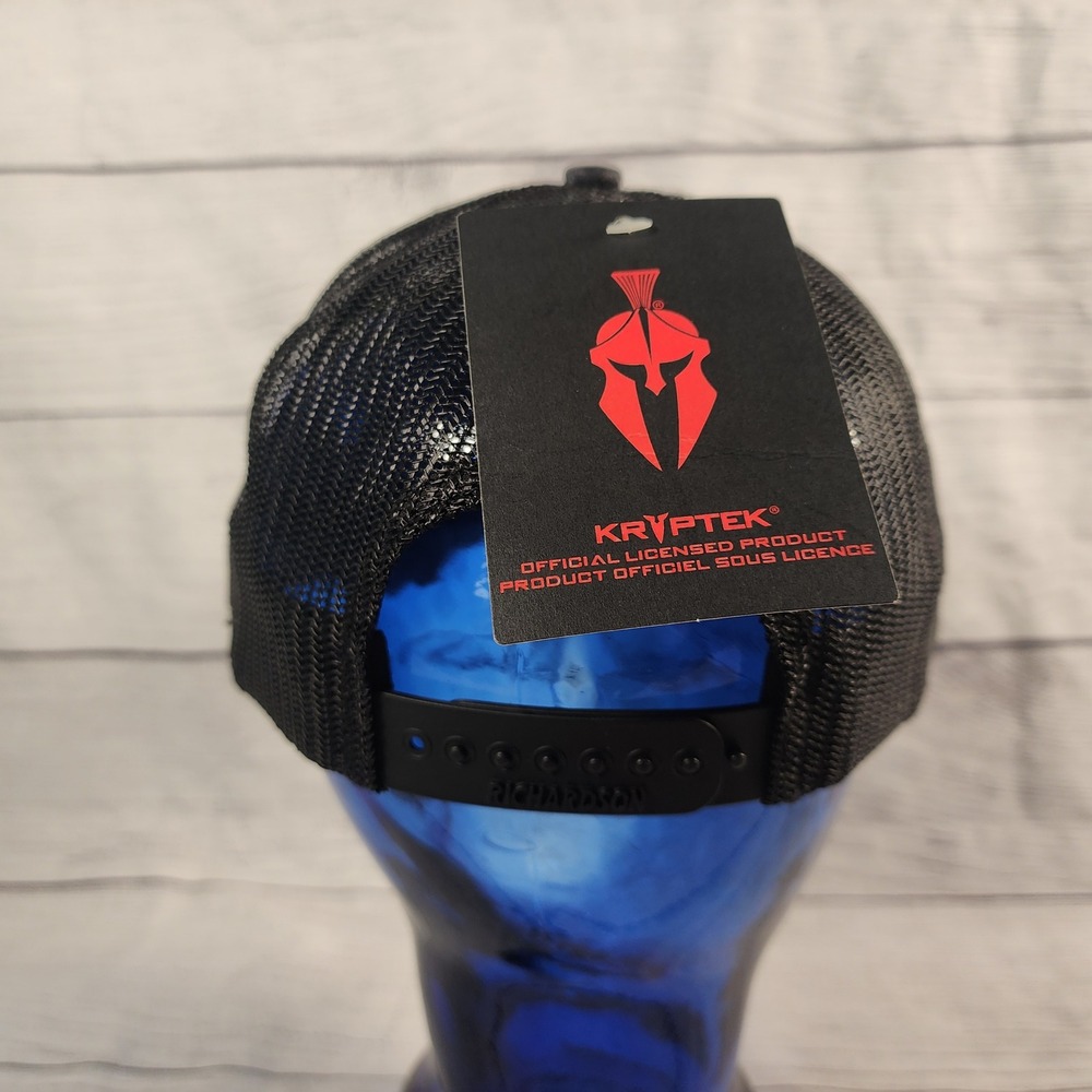 Richardson 112P Trucker Hat Mens Black Kryptek Typhon Camo Mesh Snapback Cap NEW - Picture 4 of 8
